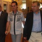Marcos García, primero por la derecha.