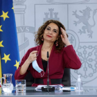 María Jesús Montero durante una rueda de prensa. ZIPI