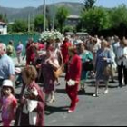 Un momento de la procesión de la Virgen de Celada