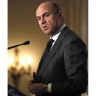 Luis de Guindos, en su intervención en el foro de ayer.