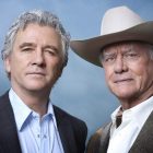 Los actores protagonistas de la serie ‘Dallas’, Patrick George Duffy y Larry Martin Hagman.