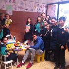 Los alumnos del Espíritu Santo, en la unidad de Pediatría.