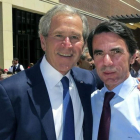 Aznar y Bush en Dallas en el 2013.