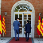 Pedro Sánchez recibió a Pere Aragonès en junio en el Palacio de la Moncloa. JUAN CARLOS HIDAALGO