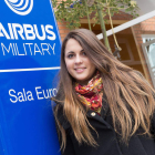 Beatriz Avilés Torregrosa en las instalaciones de Airbus, en Madrid.