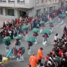 Un momento del carnaval de La Robla, que se celebró ayer tras ser suspendido el domingo pasado