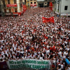 Manifestación de rechazo a la violación en San Fermín, en Pamplona.