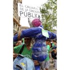 Manifestantes en la protesta de Zaragoza.