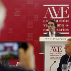 Aznar en el acto con los empresarios valencianos. KAI FOERSTERLING