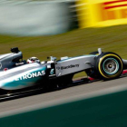 El Mercedes de Lewis Hamilton en el Gran Premio de China.