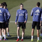 Gareth Bale, durante un entrenamiento con el Madrid.