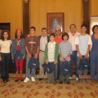 Francisco Fernández y Natalia Rodríguez Picallo con la expedición.
