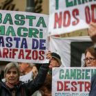 Protestas sociales en contra del presidente de Argentina, Mauricio Macri.