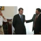 Alfonso Fernández Mañueco, durante su reunión ayer con el ministro de Justicia.