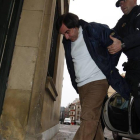 El violador de ancianas, Andrés López a su llegada a la Audiencia Provincial