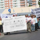 La cabecera de la protesta vecinal organizada el pasado sábado en Ponferrada.