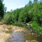 El río Duerna muestra este aspecto en las inmediaciones del puente del ferrocarril de La Bañeza