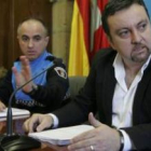 Arturo Pereira y Tino Morán, durante la presentación de las cifras del tráfico del año pasado