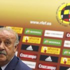 Del Bosque, durante la rueda de prensa que ofreció ayer.