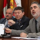 Emilio Cubelos, Samuel Folgueral y Fernando Álvarez, en la comparecencia de ayer.