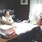 Hidalgo y Lorenzana, durante el encuentro con los técnicos de Iberdrola