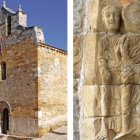 Dos detalles de la iglesia de Santiago en Villafranca del Bierzo.