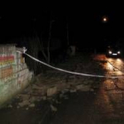El tornado arrancó un muro en la localidad leonesa de Cistierna