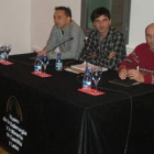 Francisco Aller, Marco Romero y Alberto Valladares, en la conferencia de ayer.