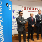 Aníbal Fernández y responsables del Banco Sabadell en el acto de presentación del concurso. BARREDO