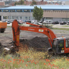 Las obras del nuevo campo comenzaron a realizarse en la mañana de ayer