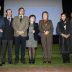 El presidente de la Diputación (tercero por la izquierda) entregó el galardón de Afadeva.