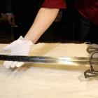 Imagen de archivo de la espada Tizona en el museo de Burgos.