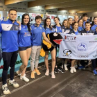 Los nadadores y nadadoras del CD Acuático León en Valladolid. DL