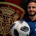 Saúl, con la camiseta de la  selección