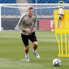 Kroos, durante un entrenamiento con el Real Madrid. EFE