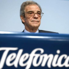 El presidente de Telefónica, César Alierta, en una junta de accionistas.