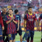 Messi y Neymar deleitaron a los aficionados durante los 17 minutos que coincidieron en el campo.