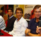 Felipe Zapico, Sergio Galán, Pablo Hermoso de Mendoza, Fermín Bohórquez y Manuel Illana, en plena te