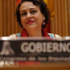 Magdalena Valerio, durante una comisión en el Congreso de los Diputados.