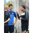 Carlos Granero, durante un entrenamiento de la Deportiva.