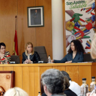 Cabañas, Gancedo y la coordinadora de la implementación de la Estrategia de Salud. MARCIANO PÉREZ