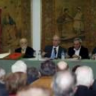 Aspecto de la mesa presidencial en La Casa de León en Madrid