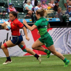 La leonas en un partido del Mundial.