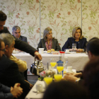La ministra de Empleo, Fátima Báñez, se reúne en un desayuno con los empresarios de Astorga.