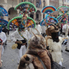 Guirrios y madamas de Llamas de La Ribera en el Festival de Máscara Ibérica en Zamora.