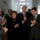 García-Prieto, Eduardo Fernández, José Antonio Martínez y Mari Paz Díez, en el centro infantil