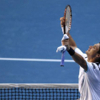 David Ferrer celebra su victoria ante el francés Richard Gasquet, este lunes, en Melbourne.