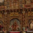 Los vecinos quieren vender el retablo del siglo XVIII de la iglesia, en la fotografía