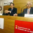 Olalla y Martínez en la conferencia sobre el lúpulo.