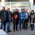 El comité de empresa de la Ciuden antes de reunirse con el PSOE.